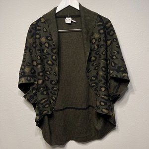 Anthropologie Leopard Print Sweater - Olive and Black